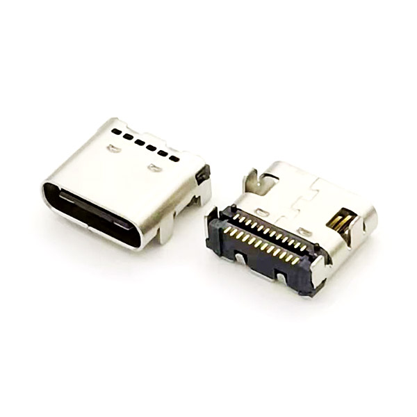 USB TYPE C 24P板上；殼子DIP+端子SMT